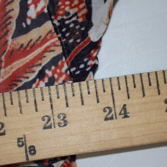 Pilcro Top Sz S Orange Multi Color Collared Buttons Lined 100% Poly Viscose Top - Picture 13 of 13